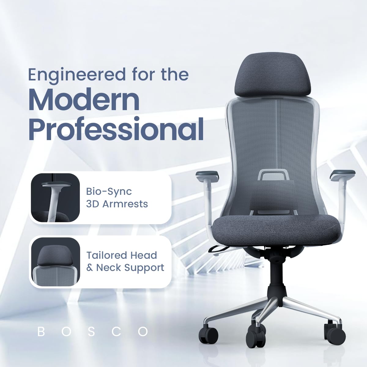 Bosco High-Back Mesh Office Chair Iafa Furniture Private Limited