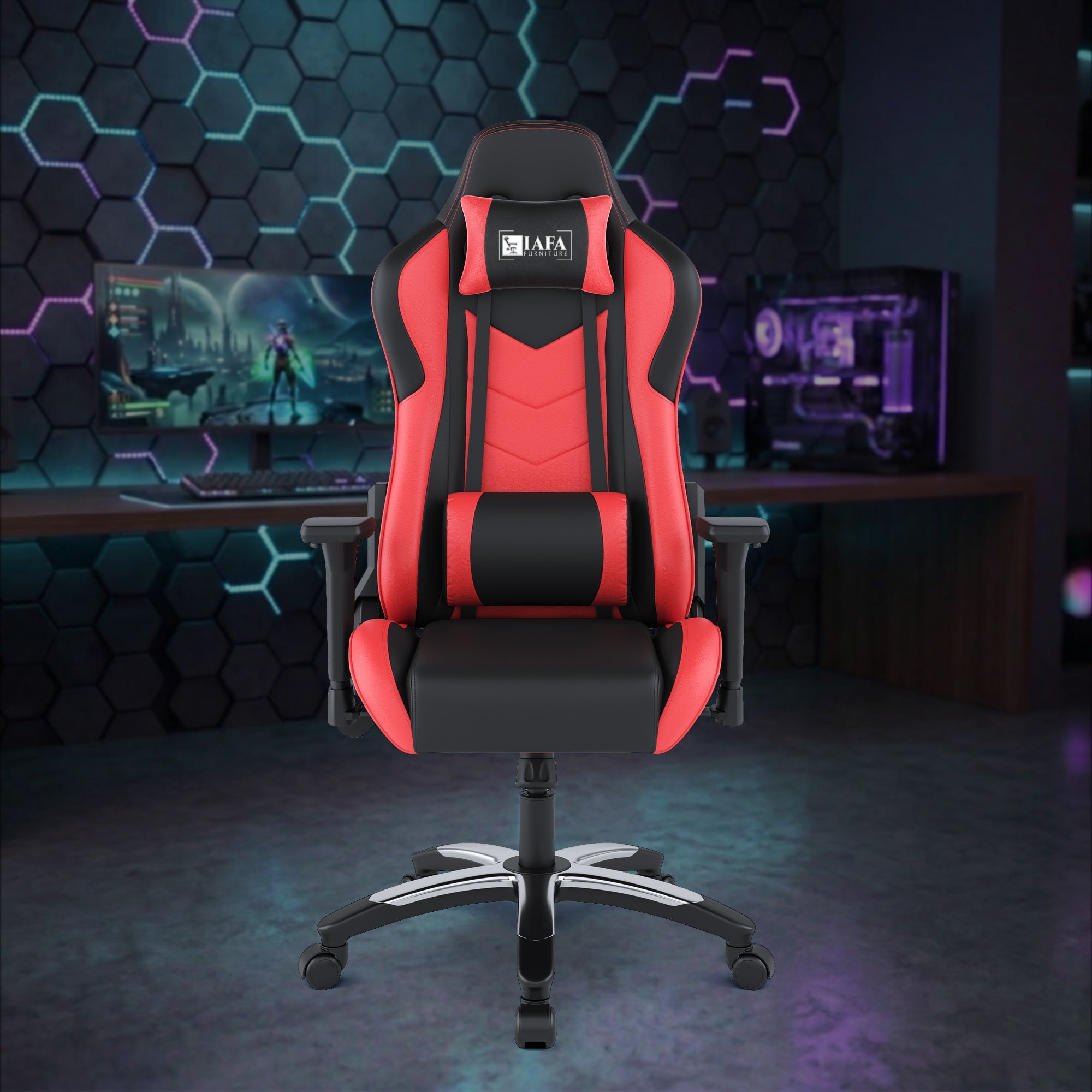 IAFA Black-Red Orion High back Gaming Chair IAFA