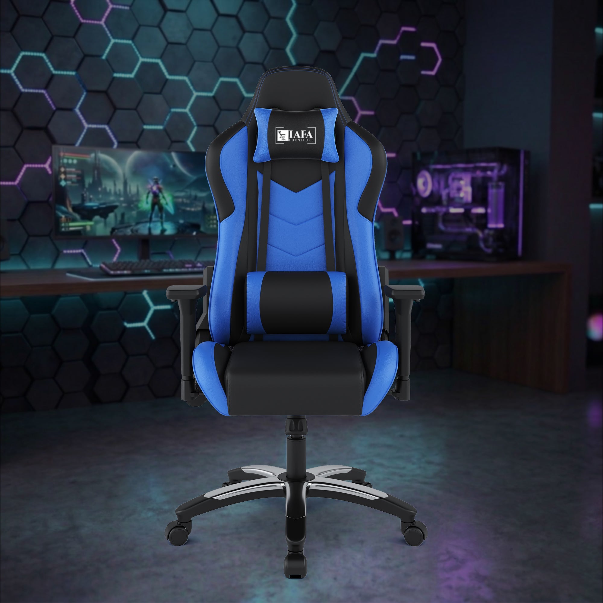 IAFA Black-Blue Orion High back Gaming Chair IAFA
