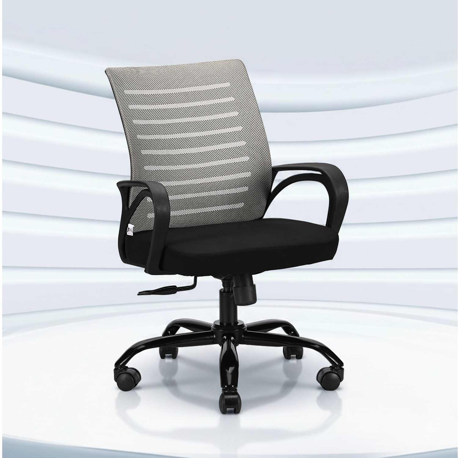 IAFA - Black/Grey Diego Mid Back Ergonomic Office Chair IAFA