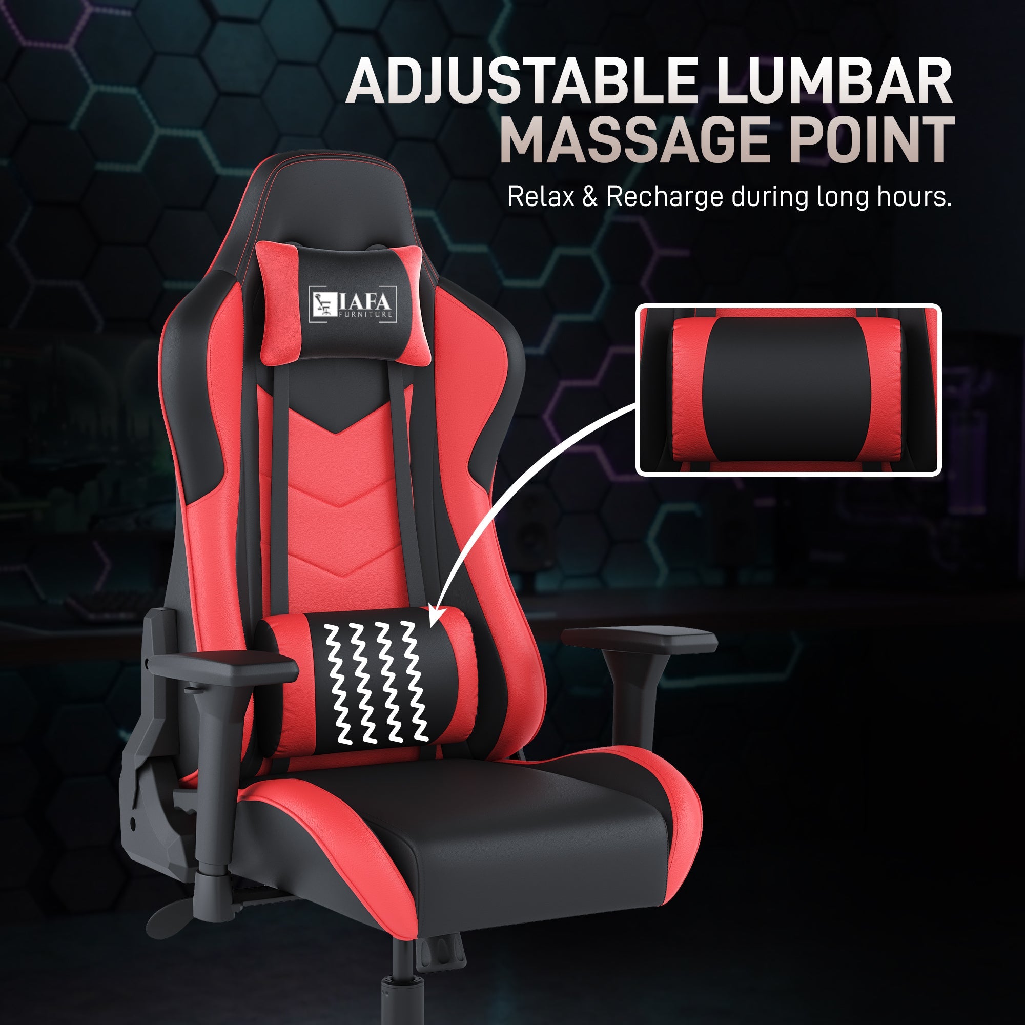 IAFA Black-Red Orion High back Gaming Chair IAFA