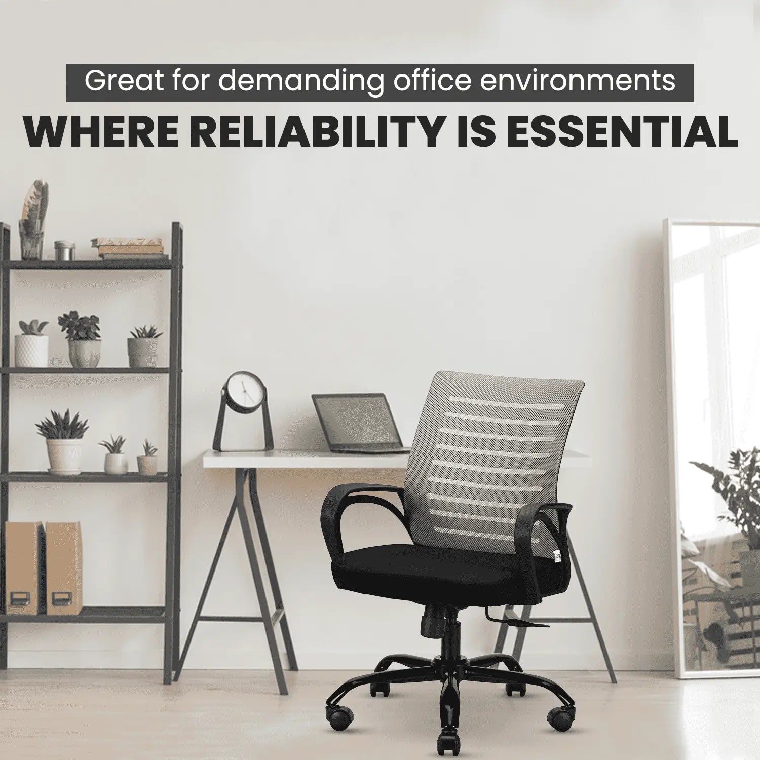 diego black grey office chair