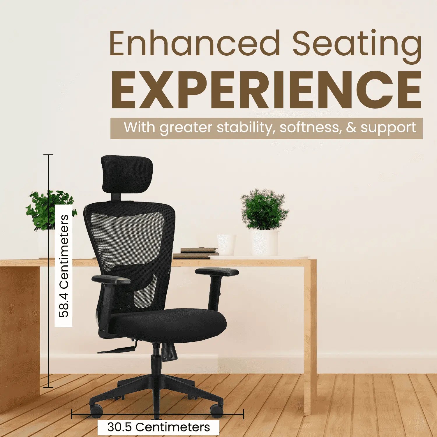 jade black high back ergonomic office chair