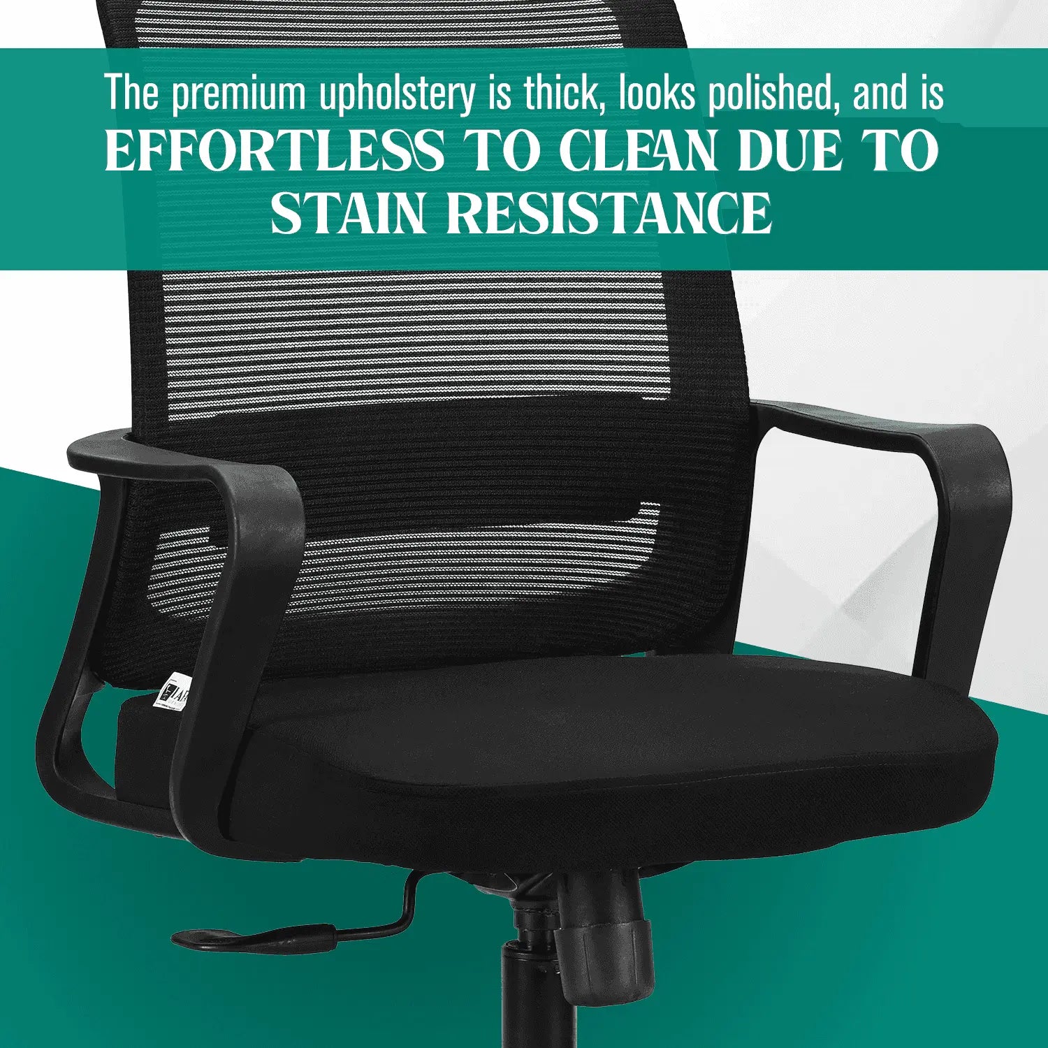 rico black mid back ergonomic office chair