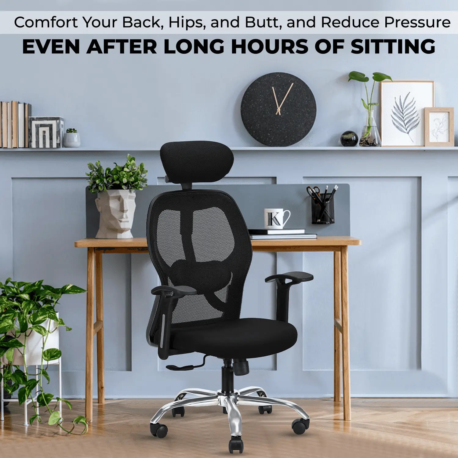 zenith black high back office chair