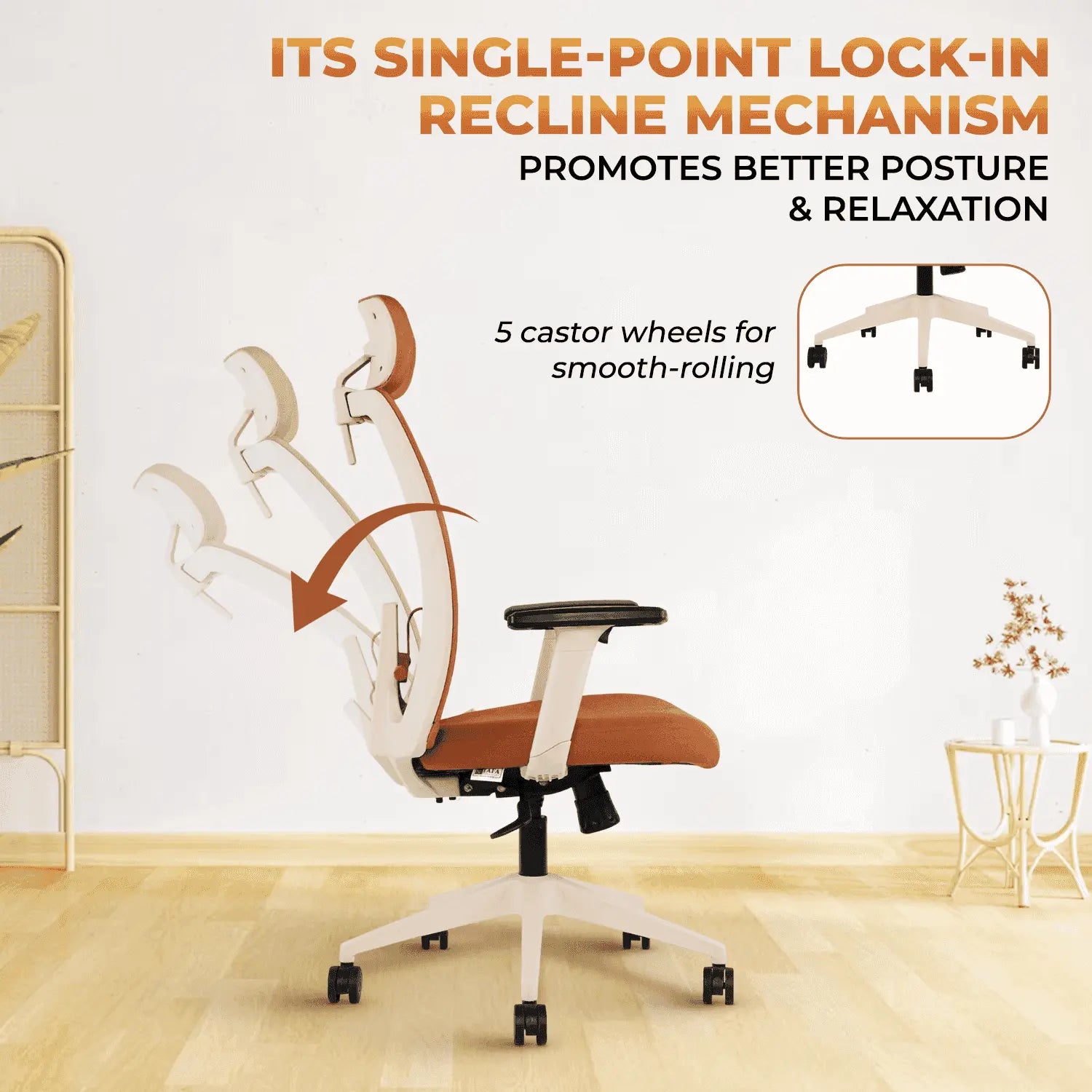 brown brio high back office chair
