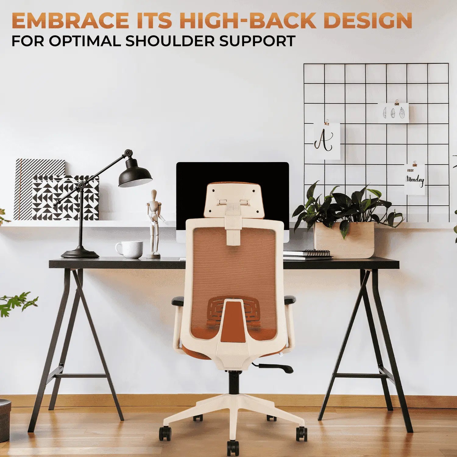 brown brio high back office chair