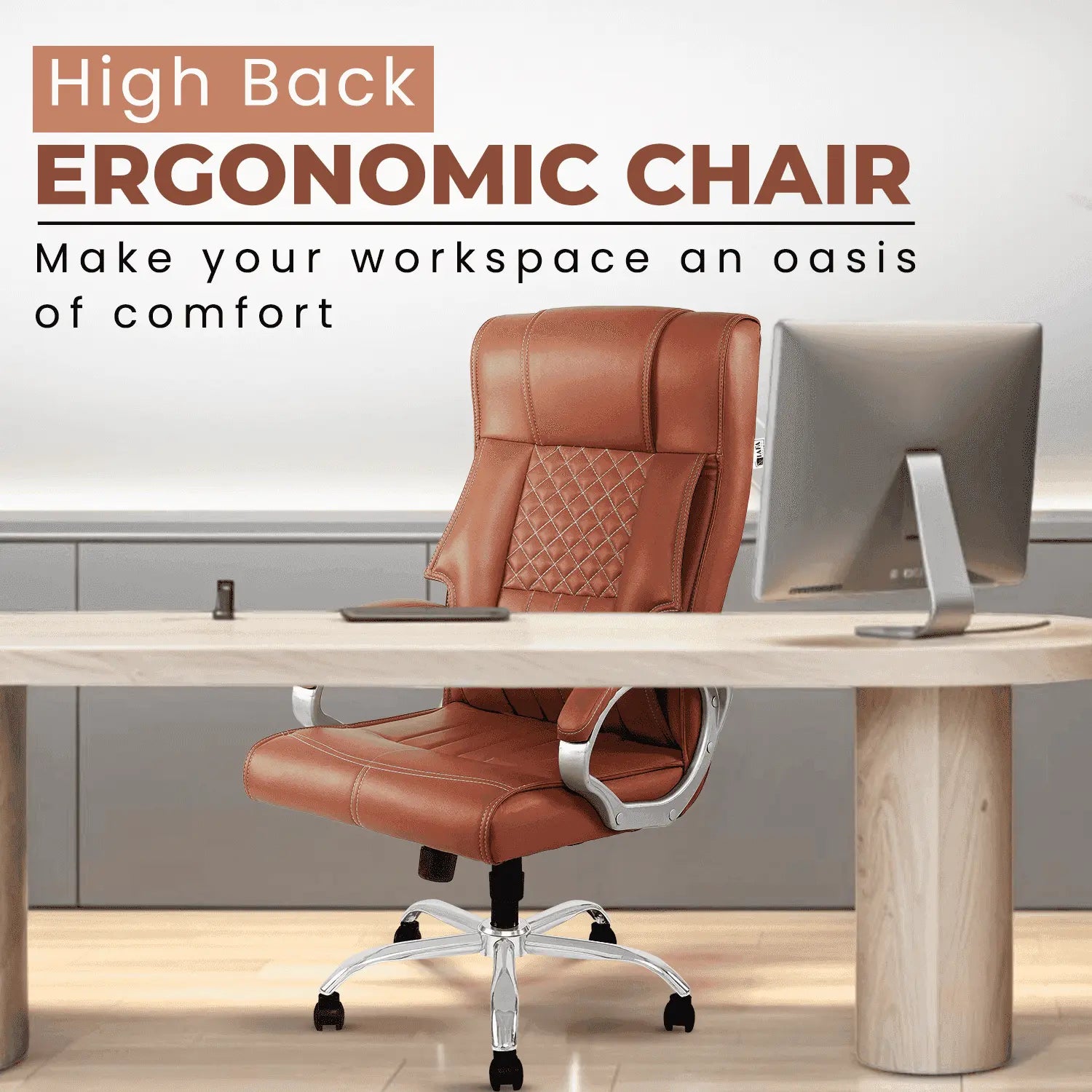 Brown Imperium Office Chair. Ergonomic Chair.