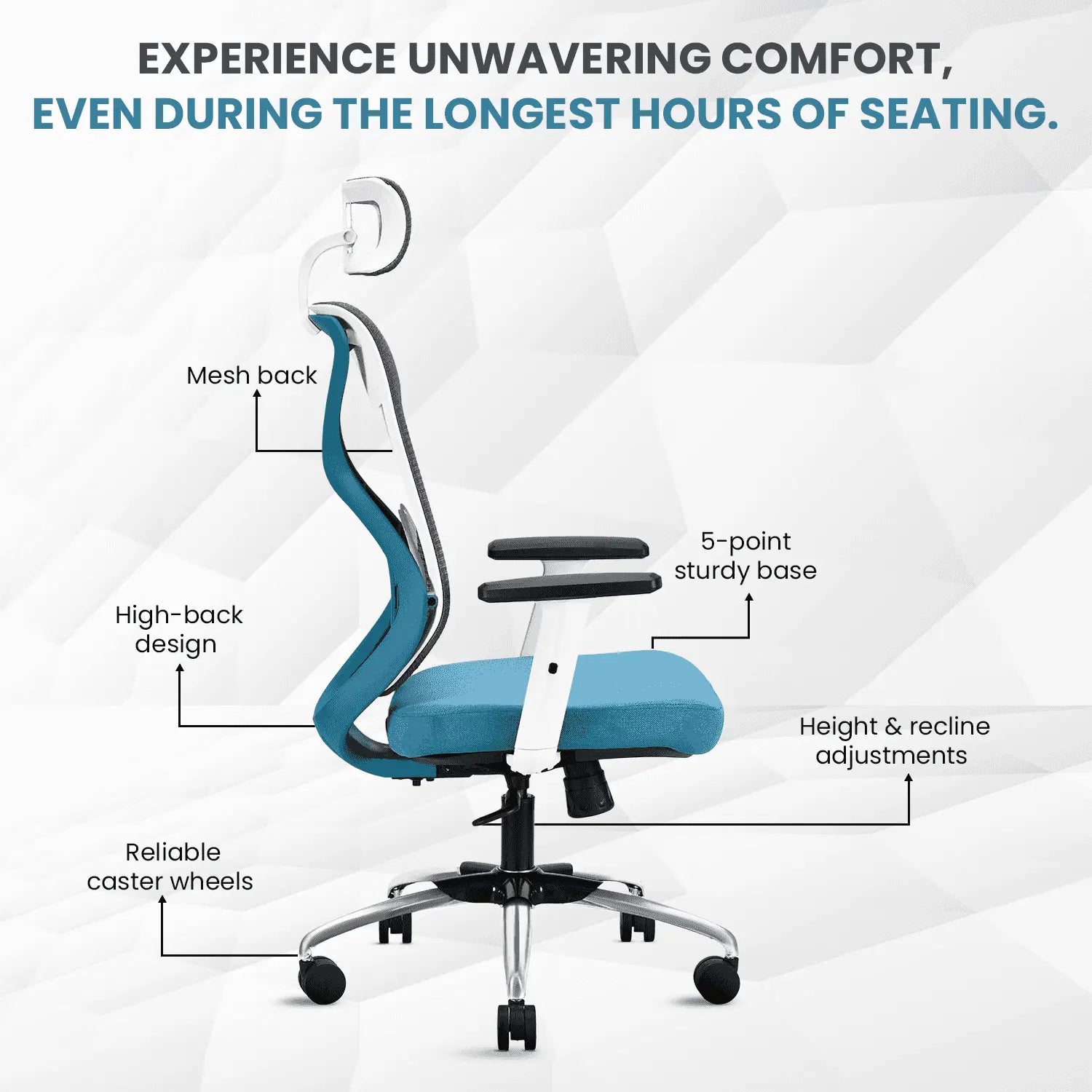 ergolux white green high back office chair