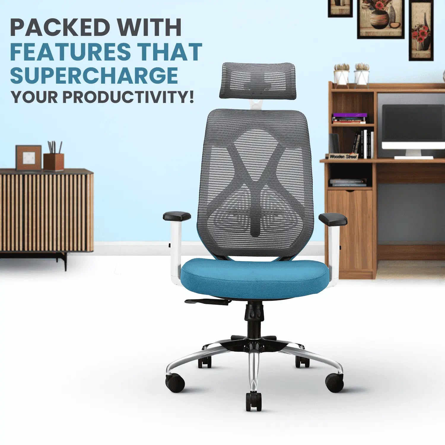 ergolux white green high back office chair
