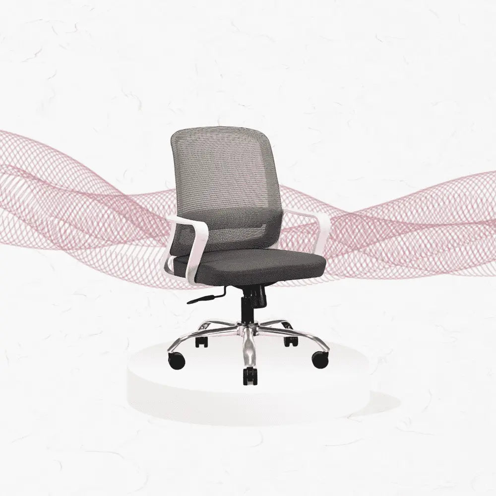 rico white grey office chair