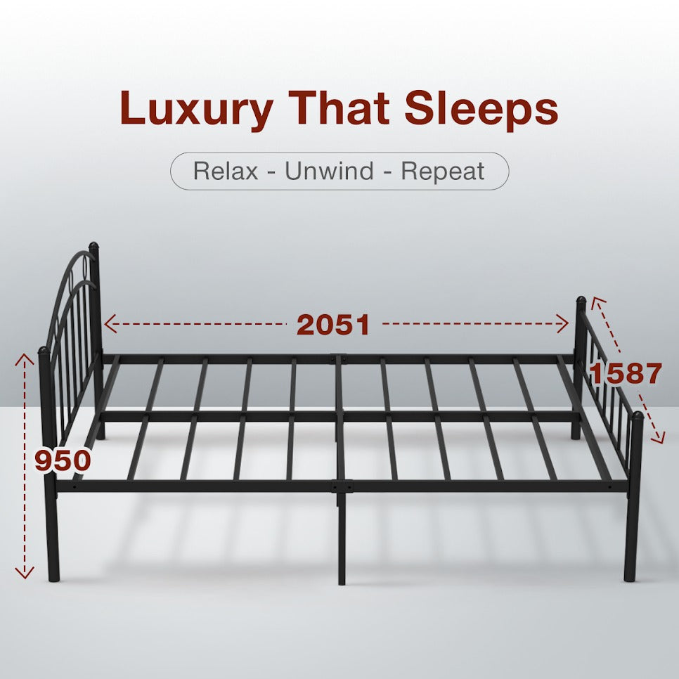 IAFA Queen Size Metal Bed Iafa Furniture Private Limited