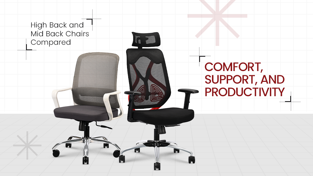 high- back vs mid-back office chairs