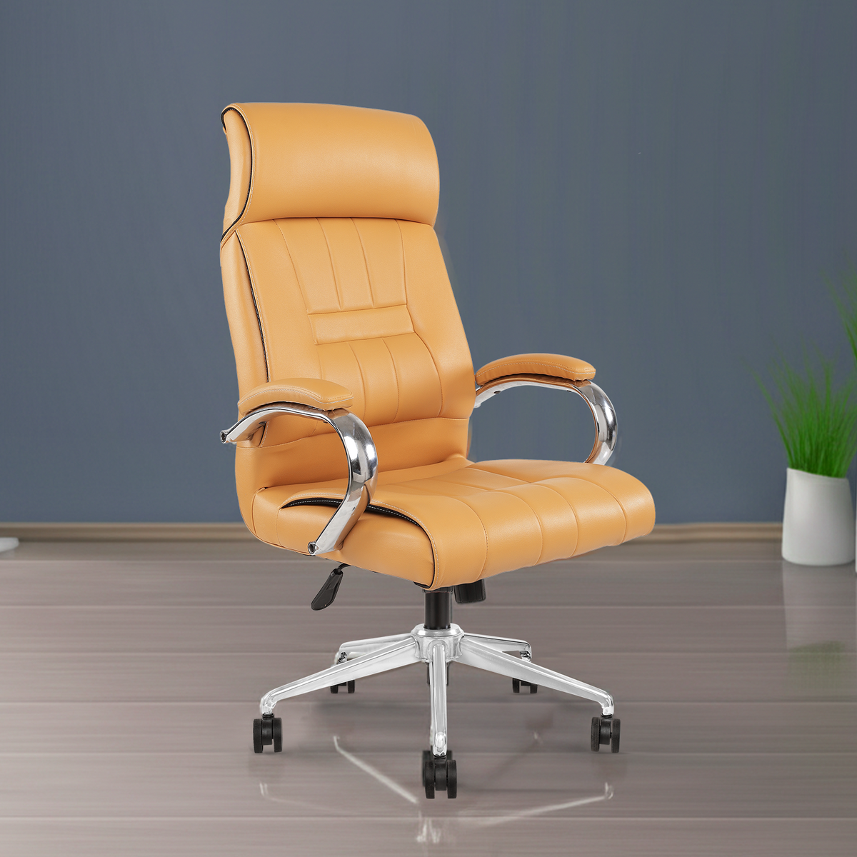 Bronze Leatherette Office Chair | IAFA Ergonomic Comfort