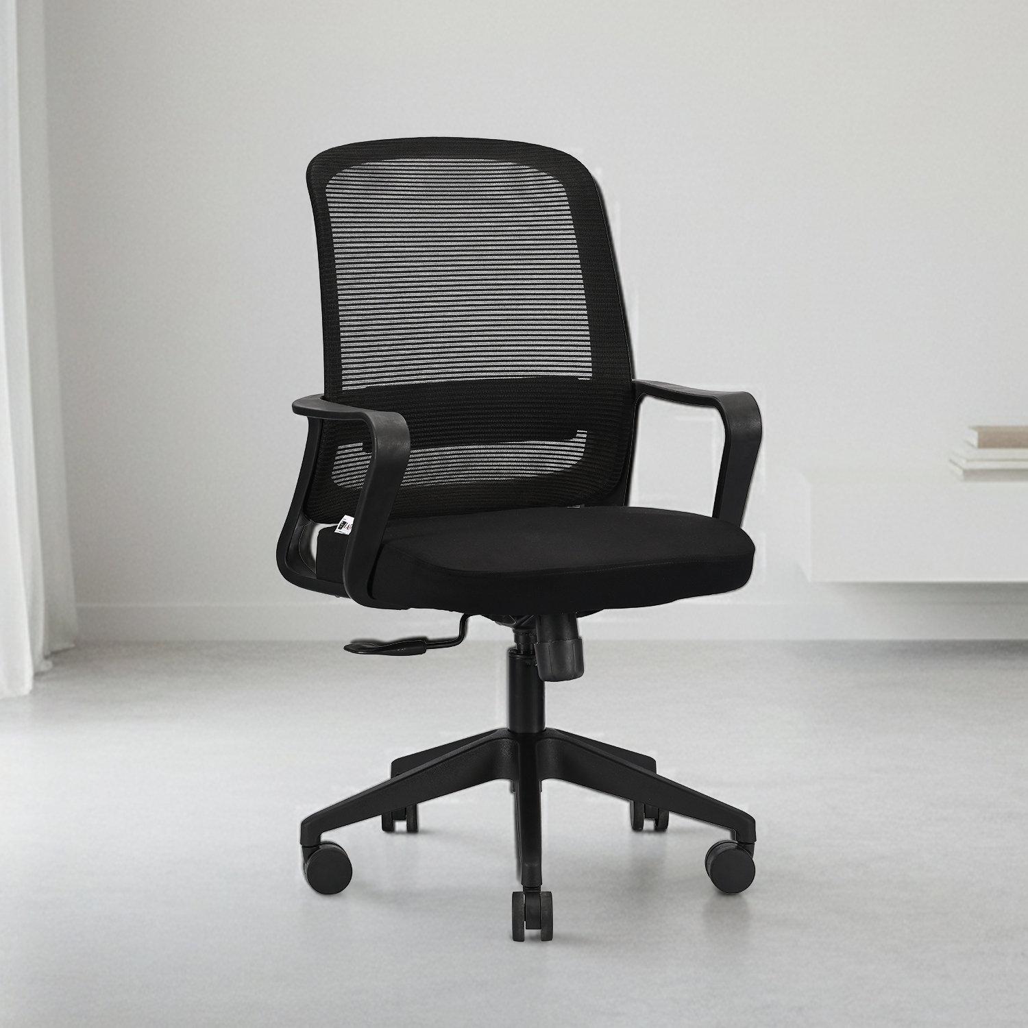 IAFA - Black Rico Mid Back Ergonomic Office Chair IAFA