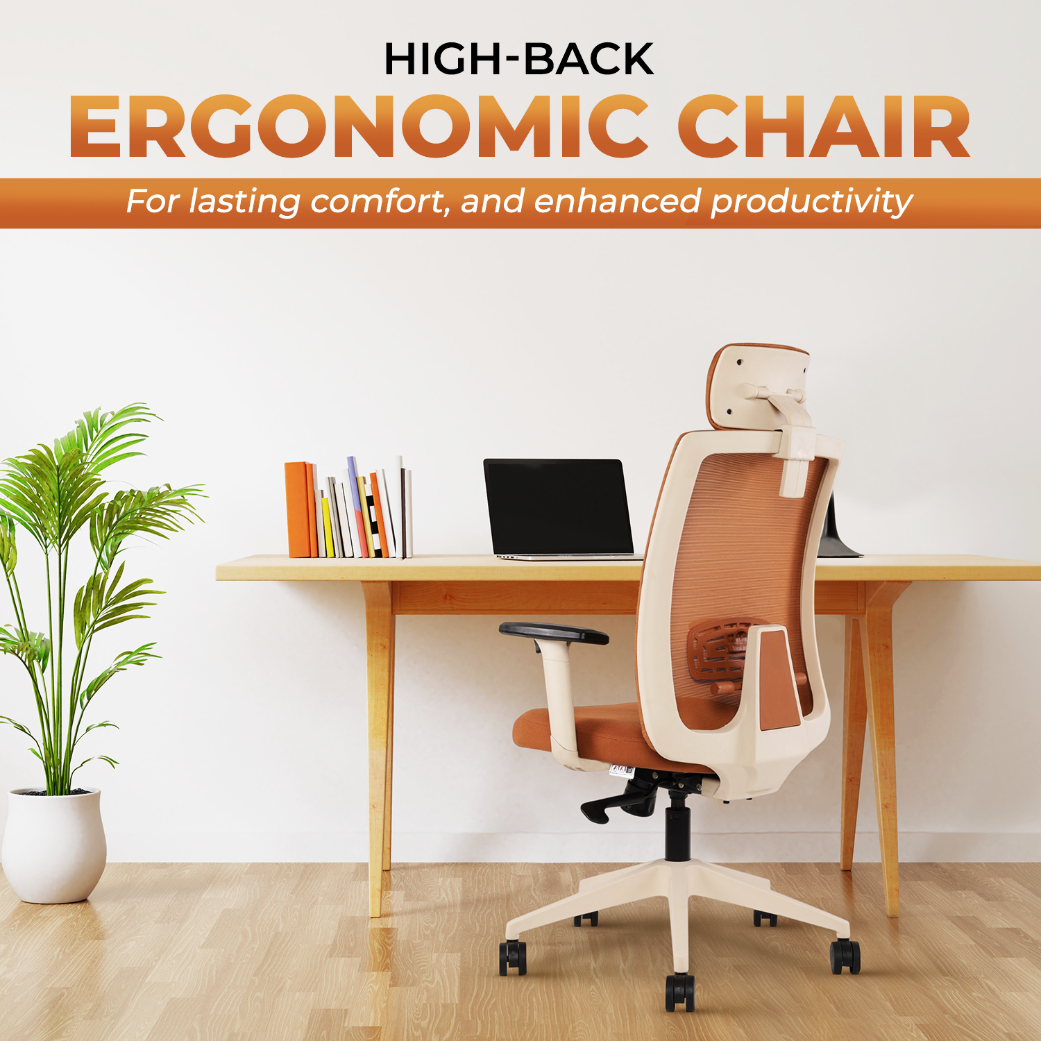 IAFA - Brown Brio High Back Ergonomic Office Chair