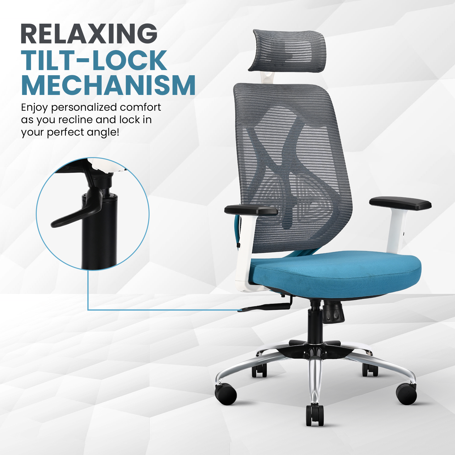 IAFA - White/Green Ergolux High Back Ergonomic Office Chair