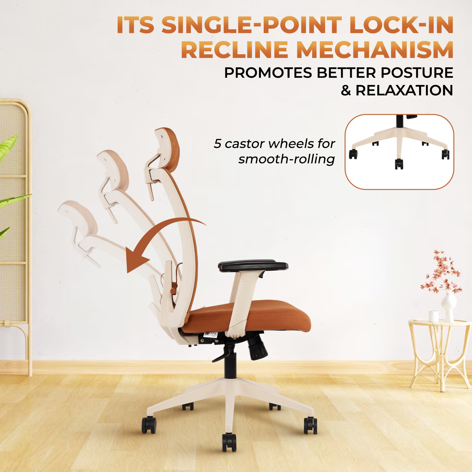 IAFA - Brown Brio High Back Ergonomic Office Chair