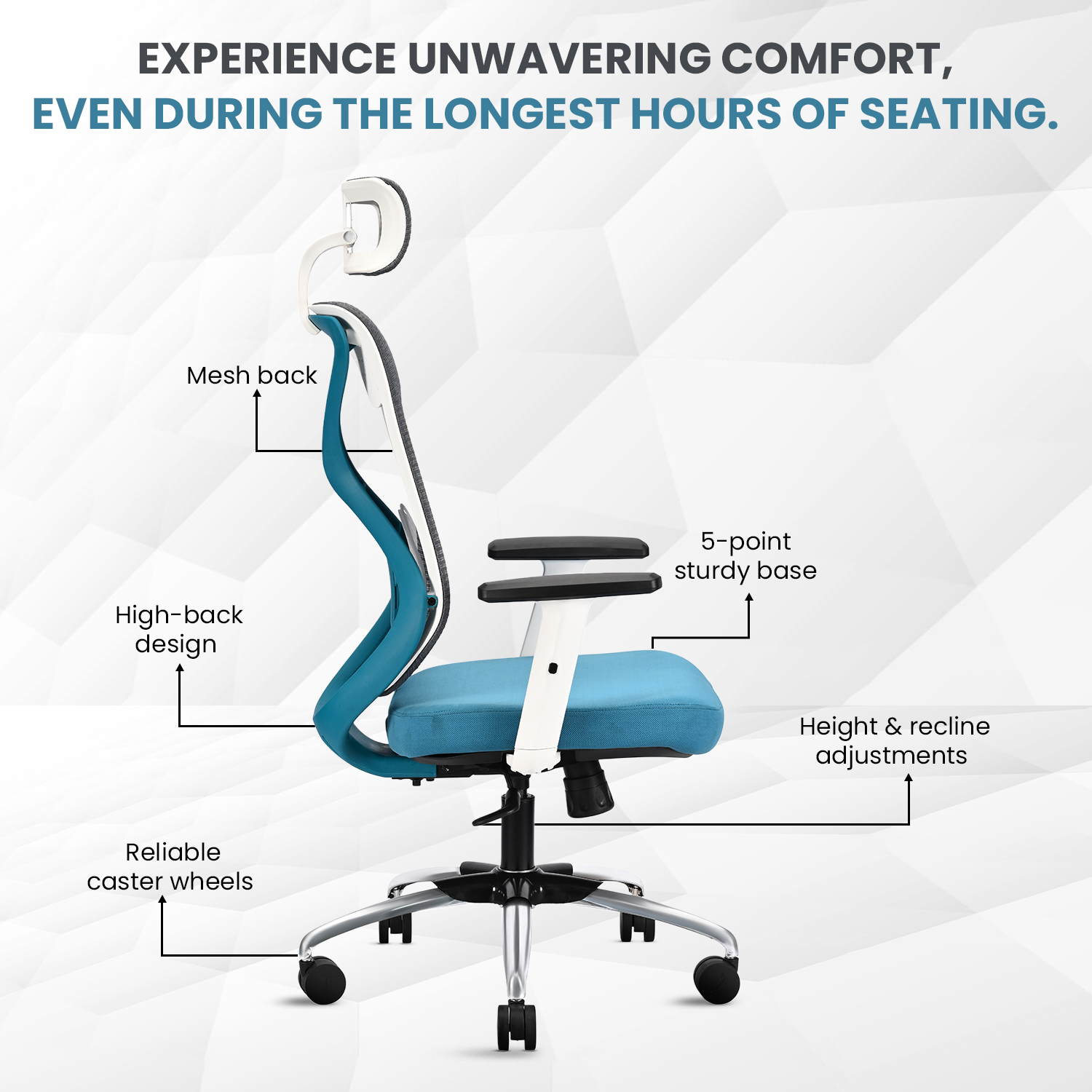 IAFA - White/Green Ergolux High Back Ergonomic Office Chair