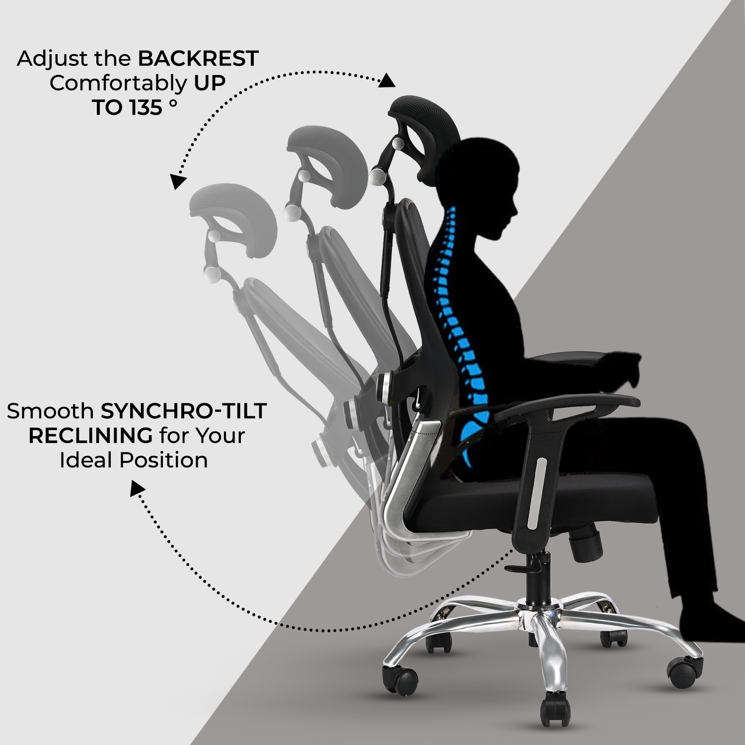 IAFA - Black Zenith High Back Ergonomic Office Chair