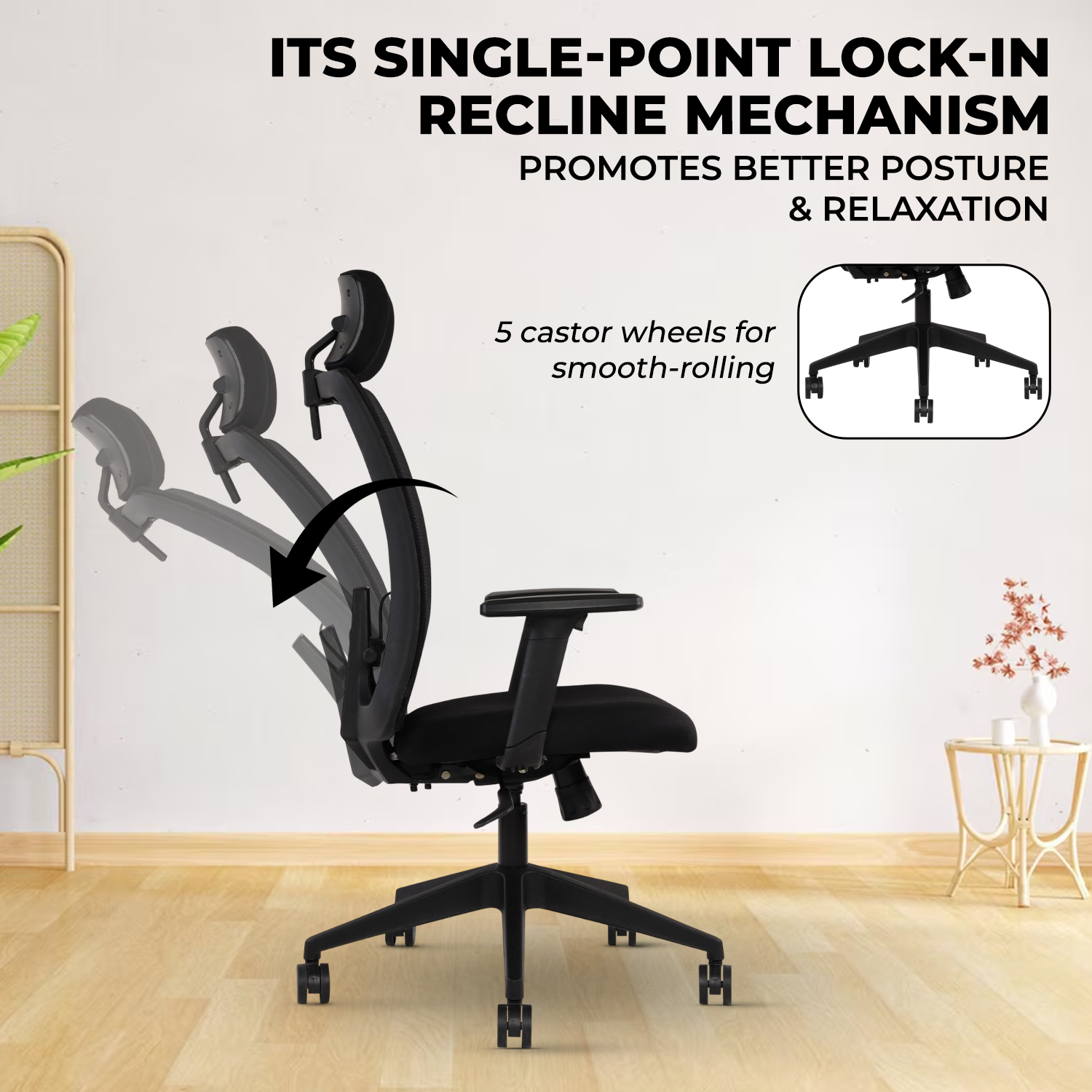 IAFA - Black Brio High Back Ergonomic Office Chair