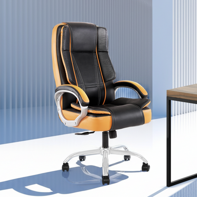 IAFA- Black/Brown Dune Leather Premium Office Chair IAFA