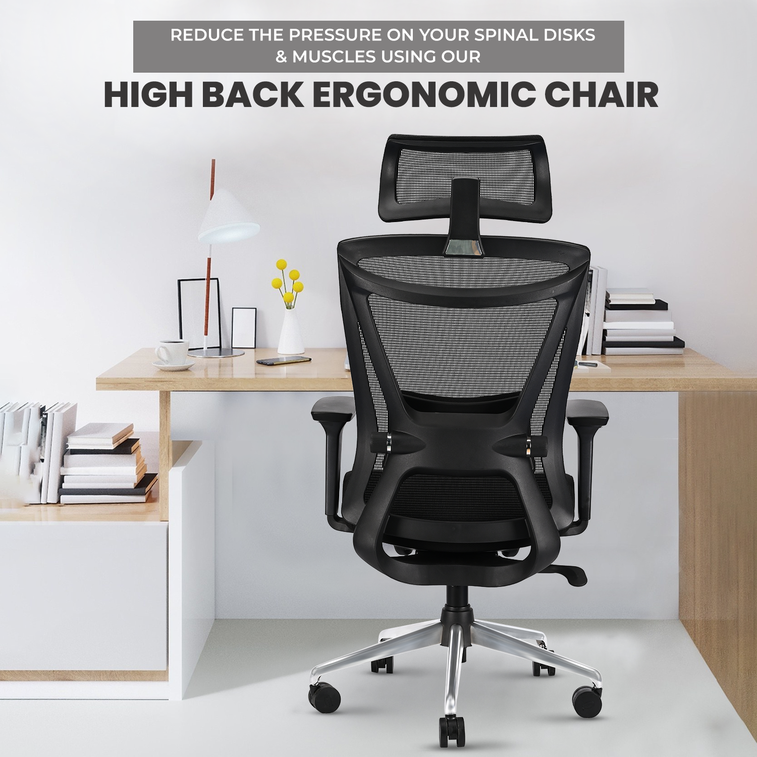 IAFA- Black Zillion High Back Ergonomic Office