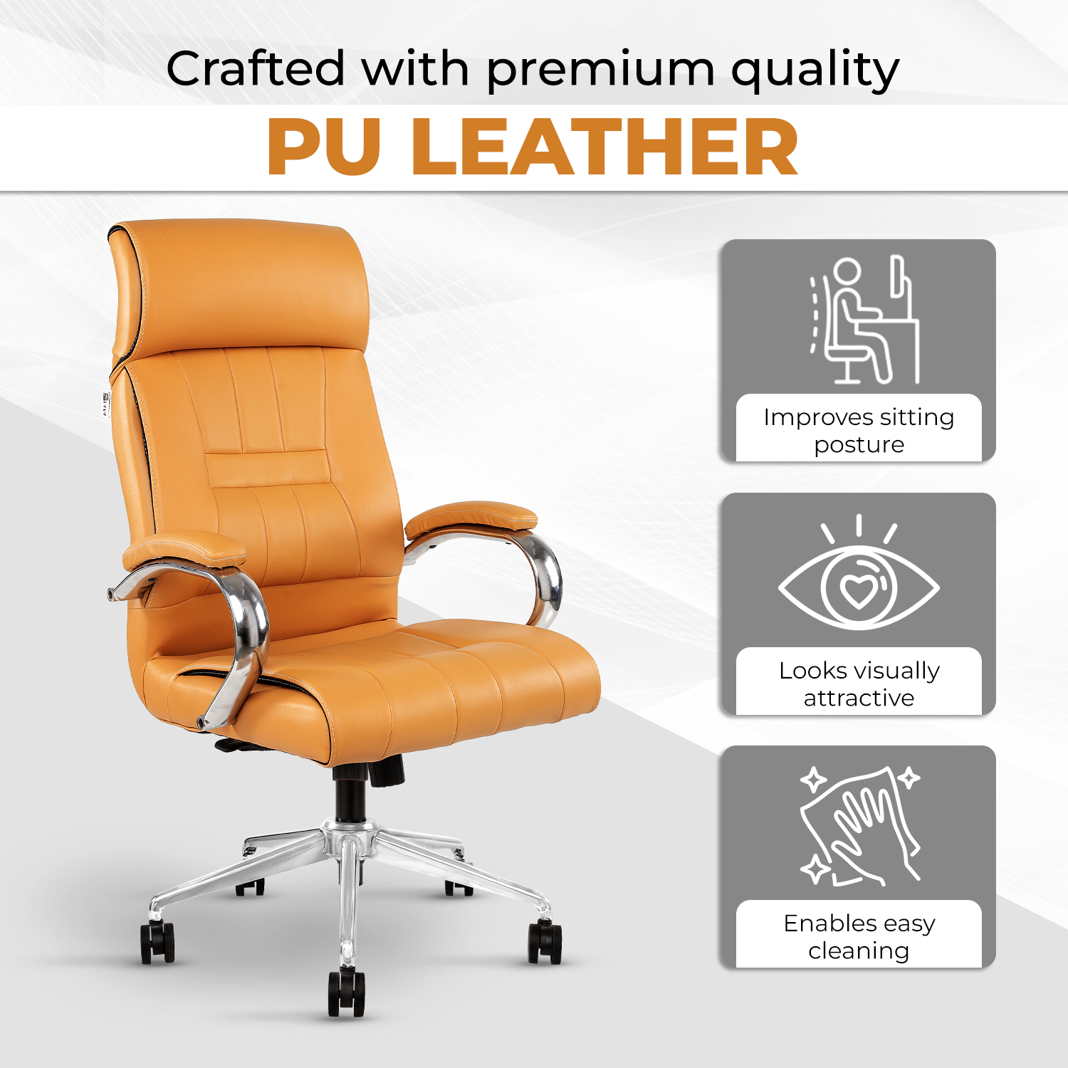 IAFA- Bronze Zen Leatherette Home/Office Chair