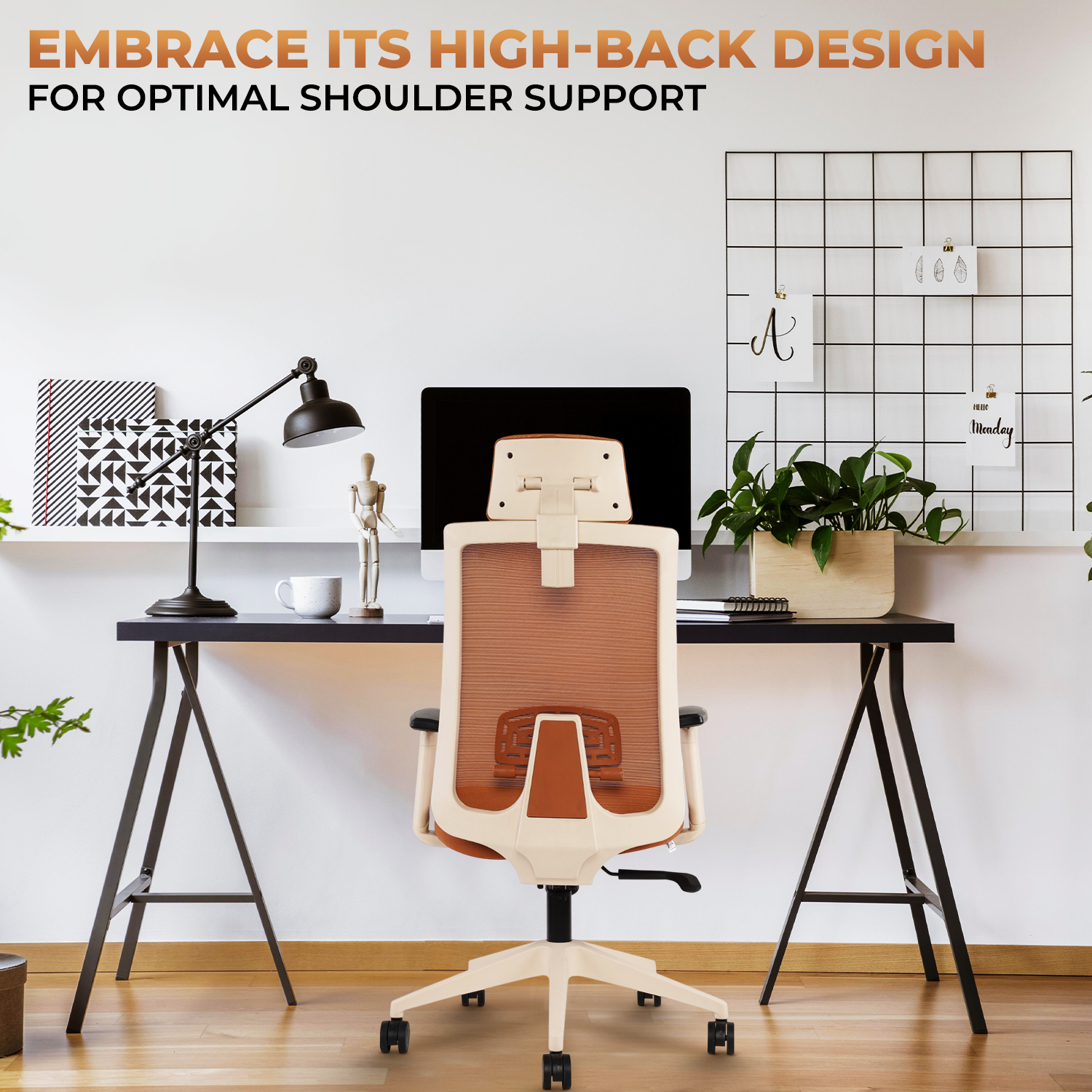 IAFA - Brown Brio High Back Ergonomic Office Chair