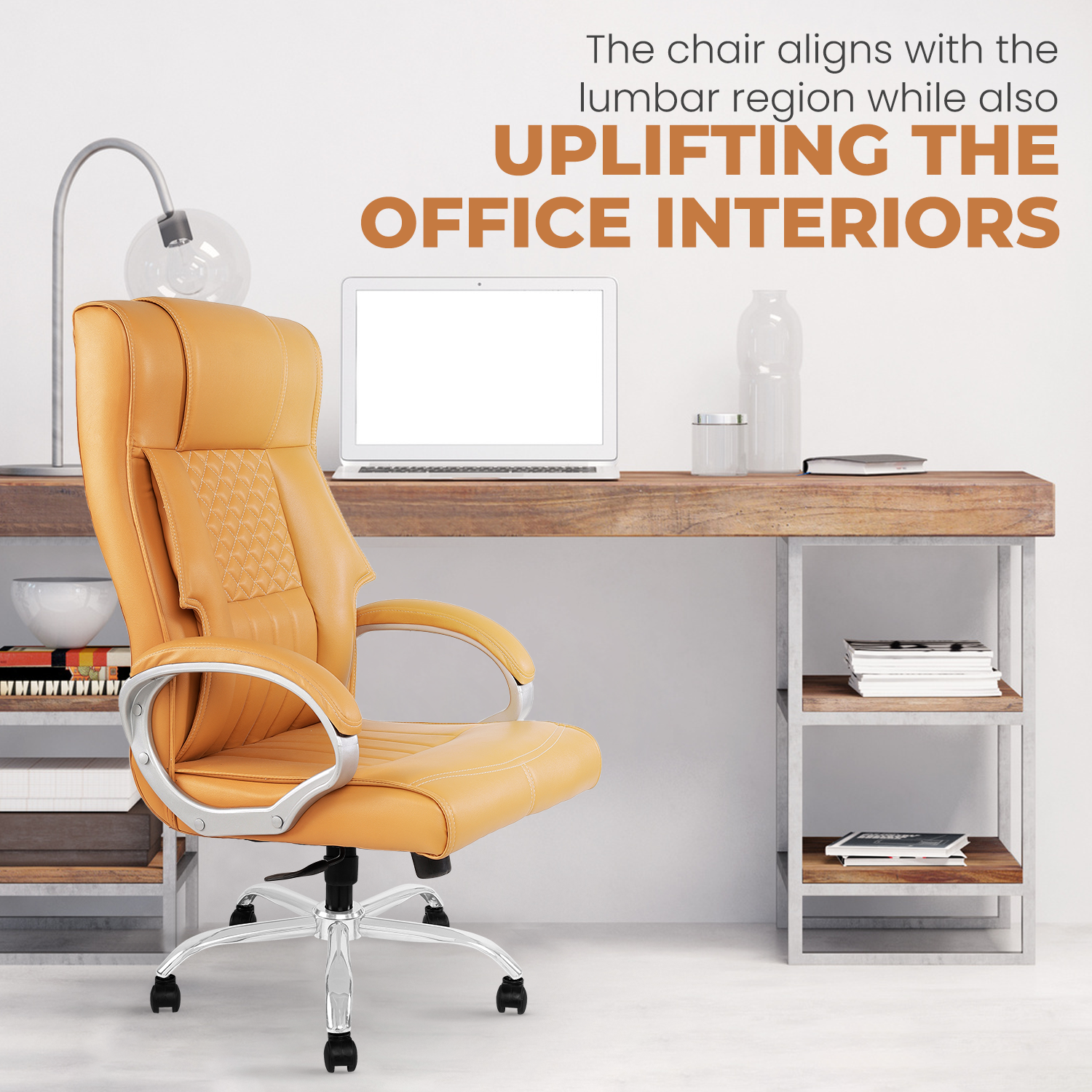 IAFA- Bronze  Imperium Leatherette Home/Office Desk Chair