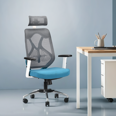 IAFA - White/Green Ergolux High Back Ergonomic Office Chair IAFA