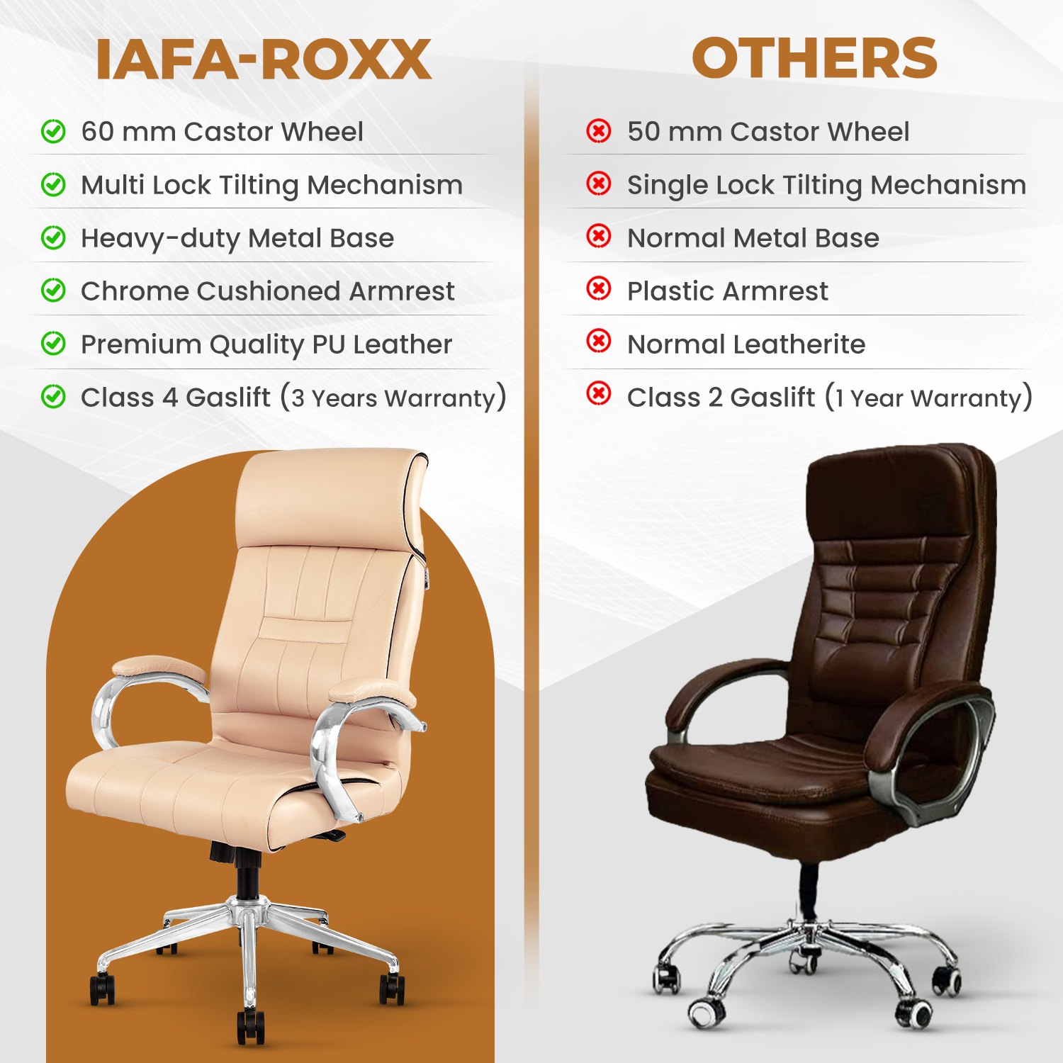 IAFA- Beige Zen Leatherette Home/Office Chair