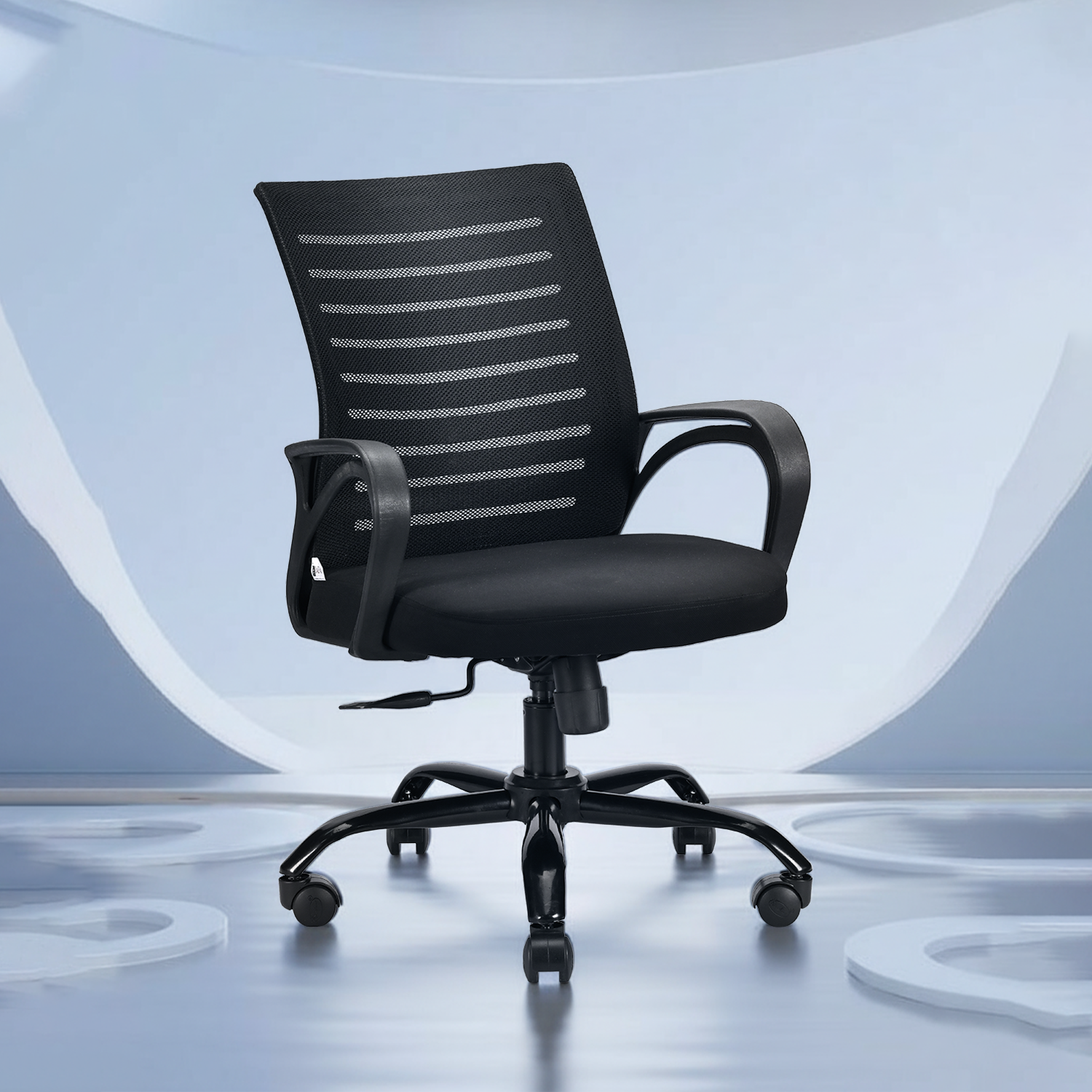 IAFA - Black Diego Mid Back Ergonomic Office Chair IAFA