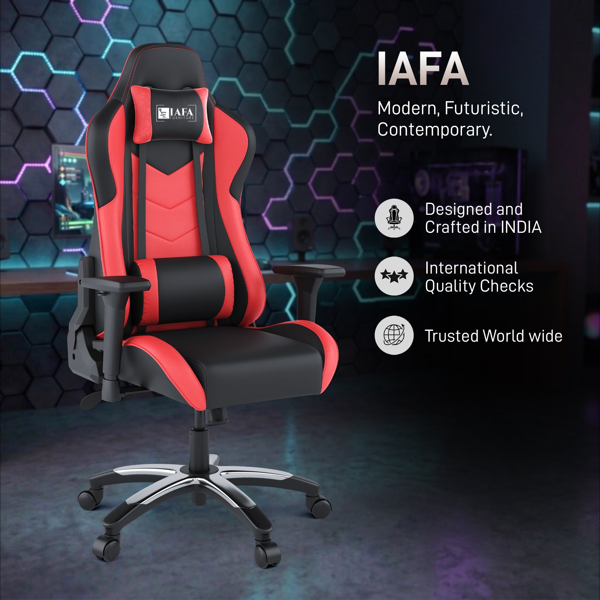 IAFA Black-Red Orion High back Gaming Chair IAFA