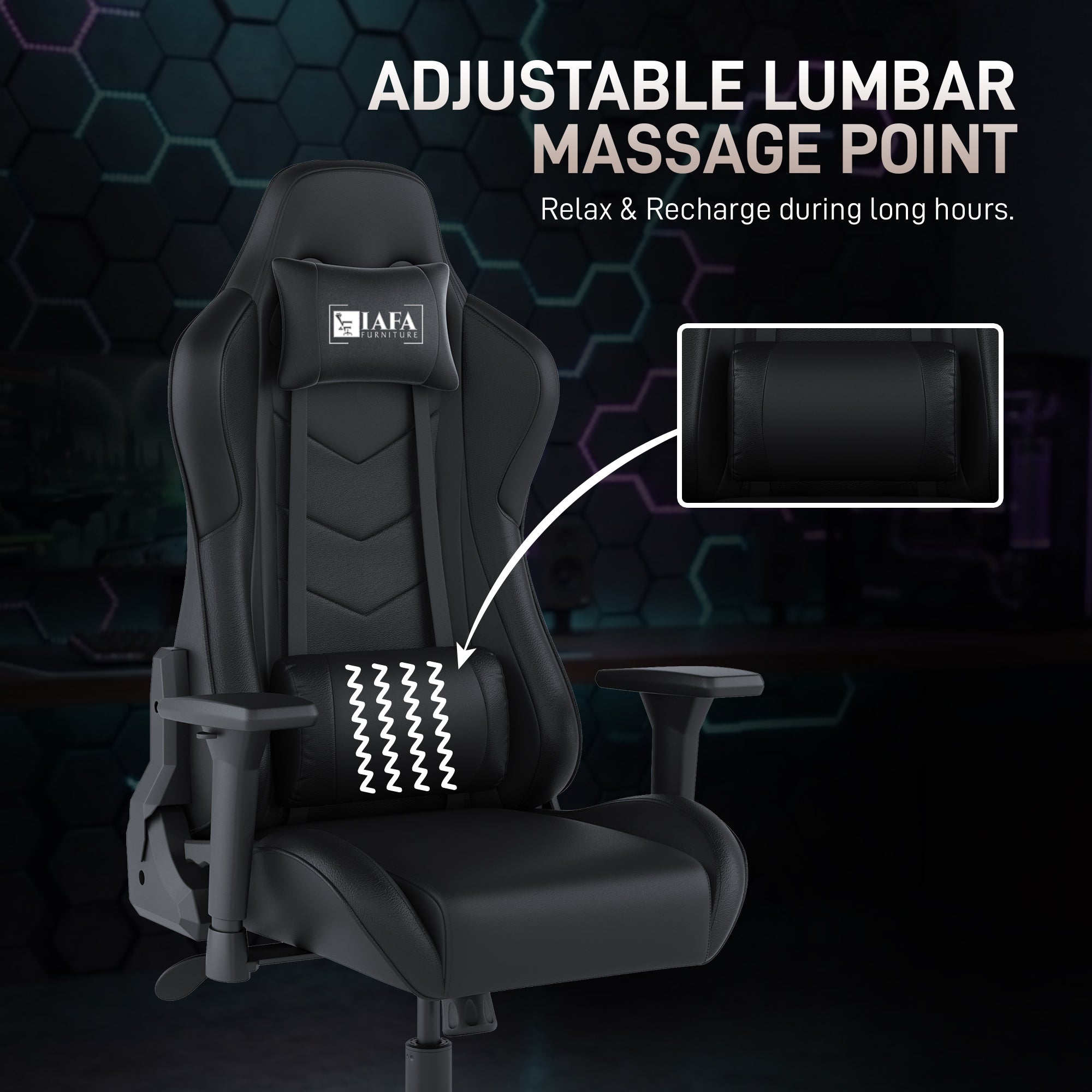 IAFA Black Orion High back Gaming Chair IAFA