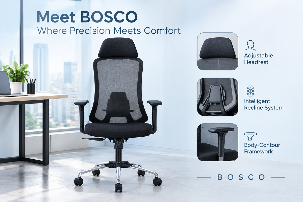 IAFA Black Bosco High Back Office Chair