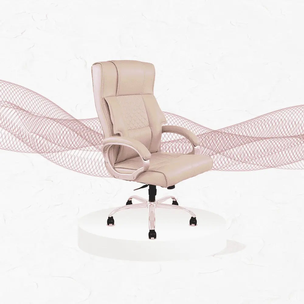 beige imperium leatherette office chair