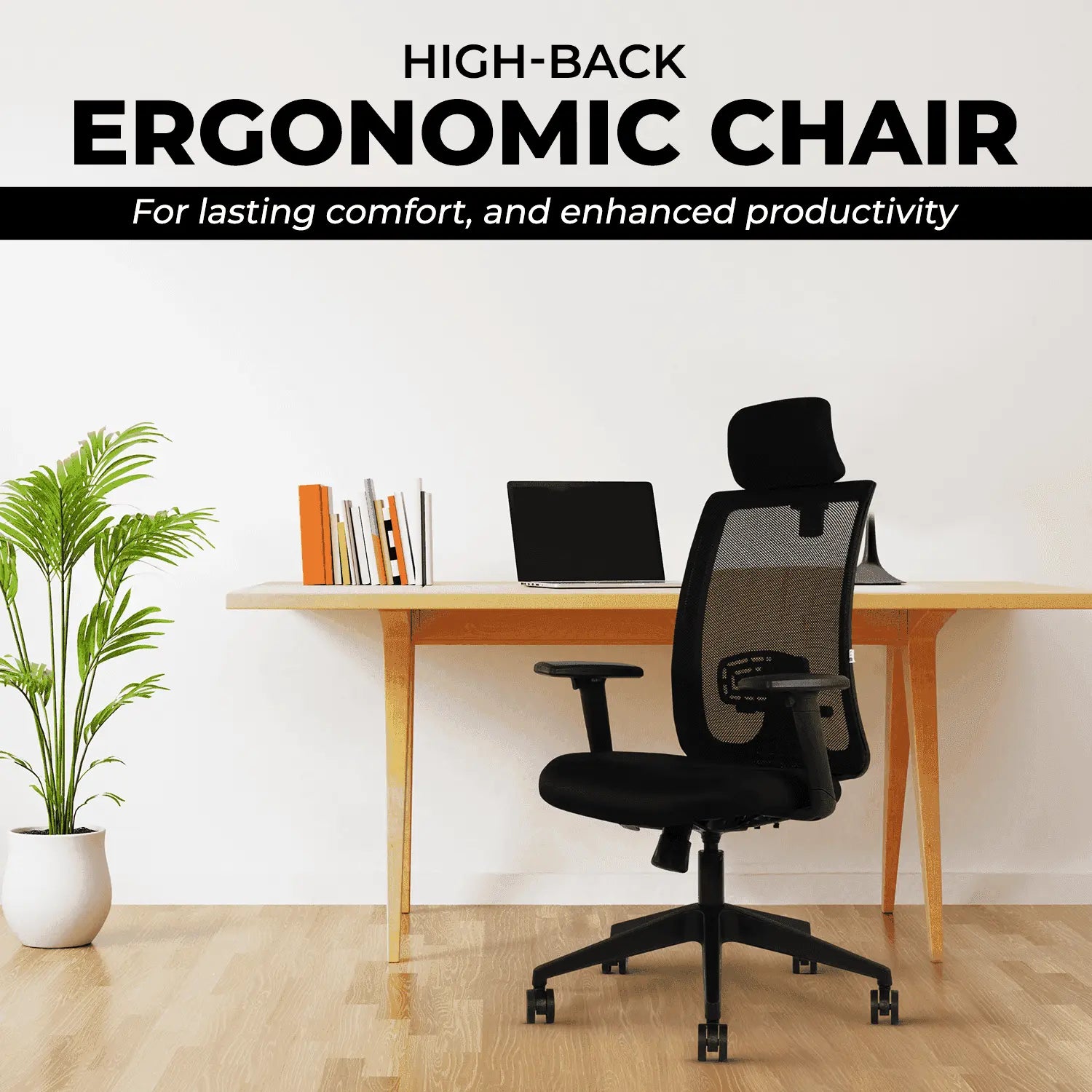 black brio high back office chair