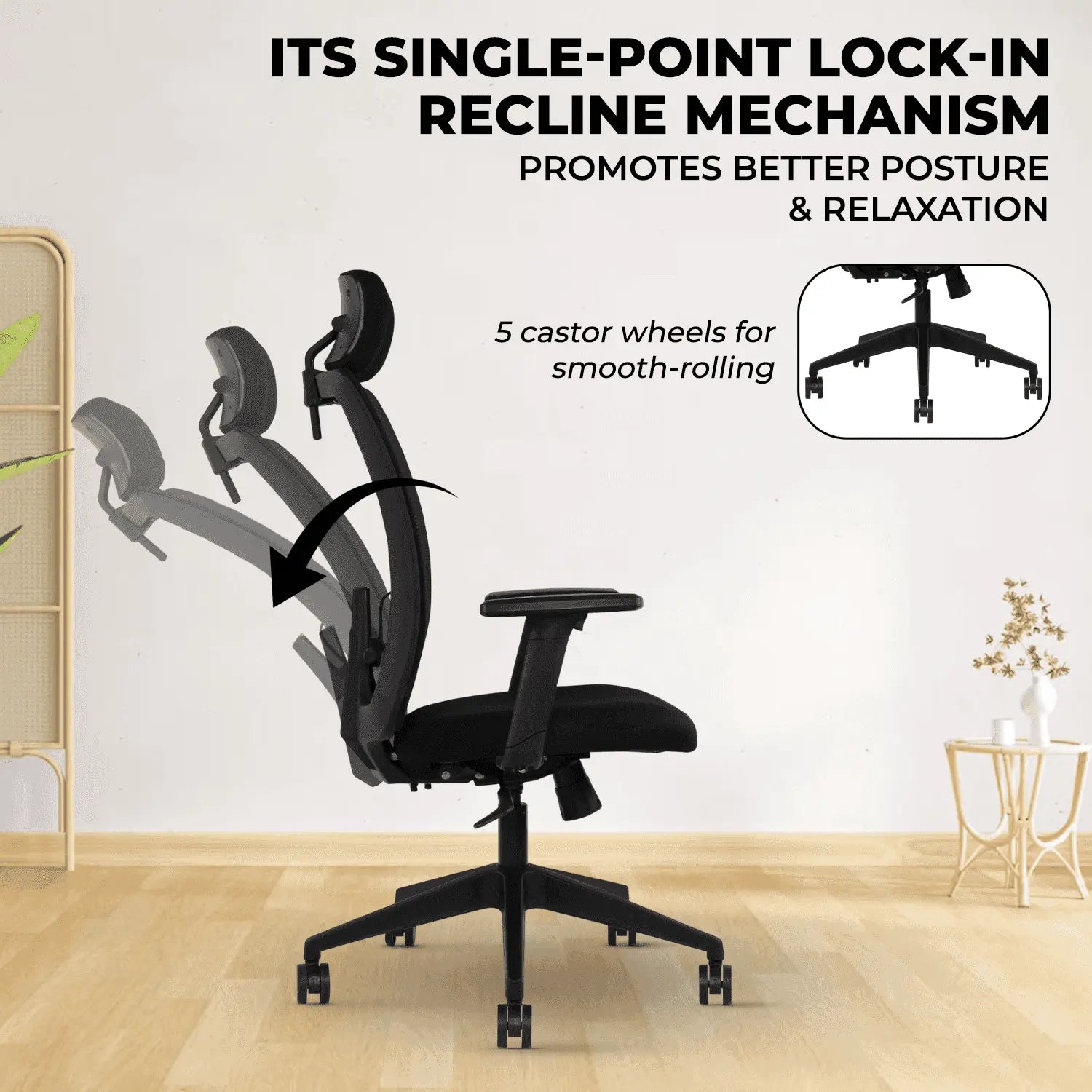 black brio high back office chair