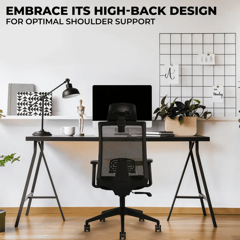 black brio high back office chair