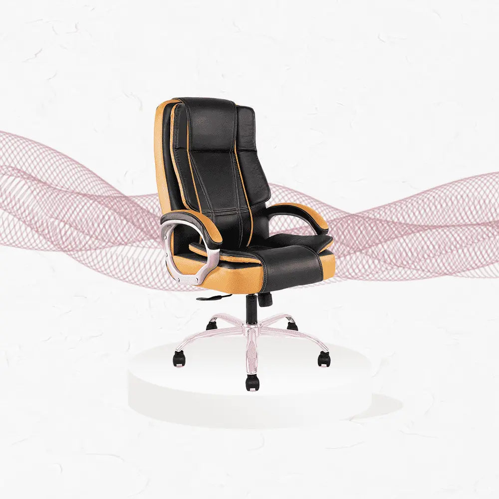dune black brown leather office chair