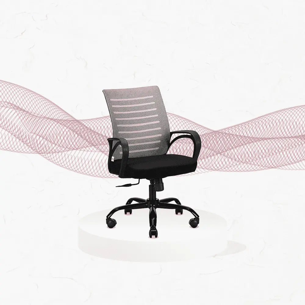 diego black grey office chair