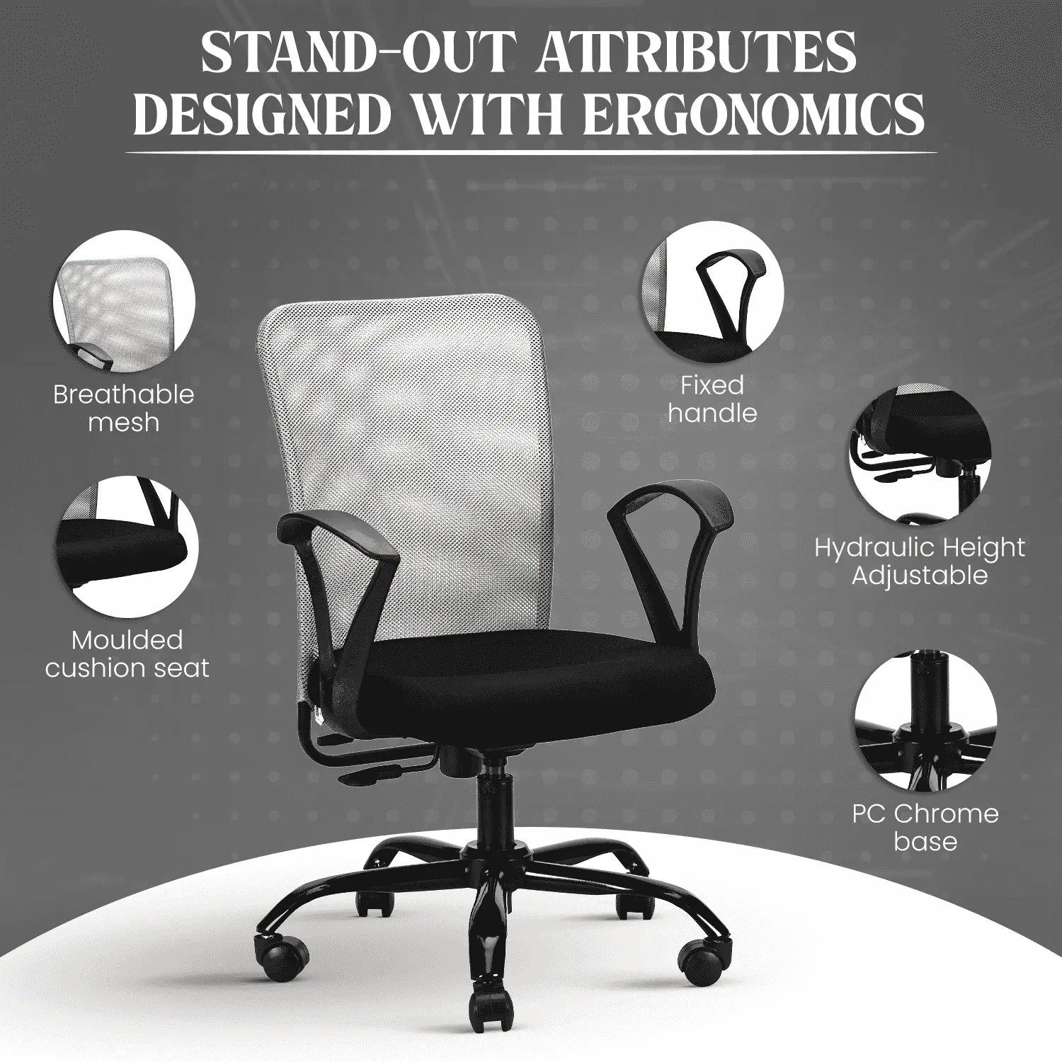 magna black grey office chair