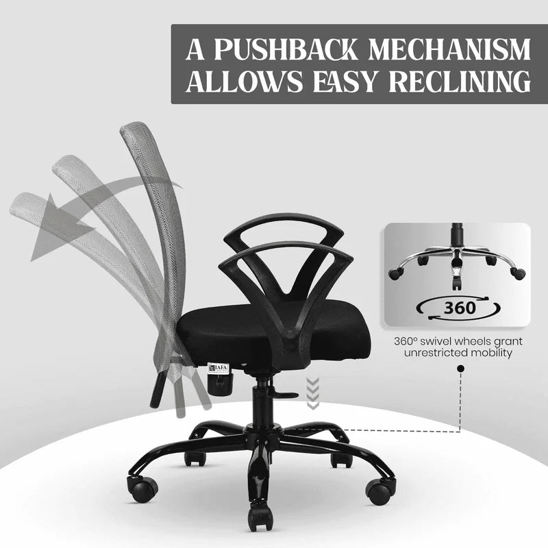 magna gray mid back office chair