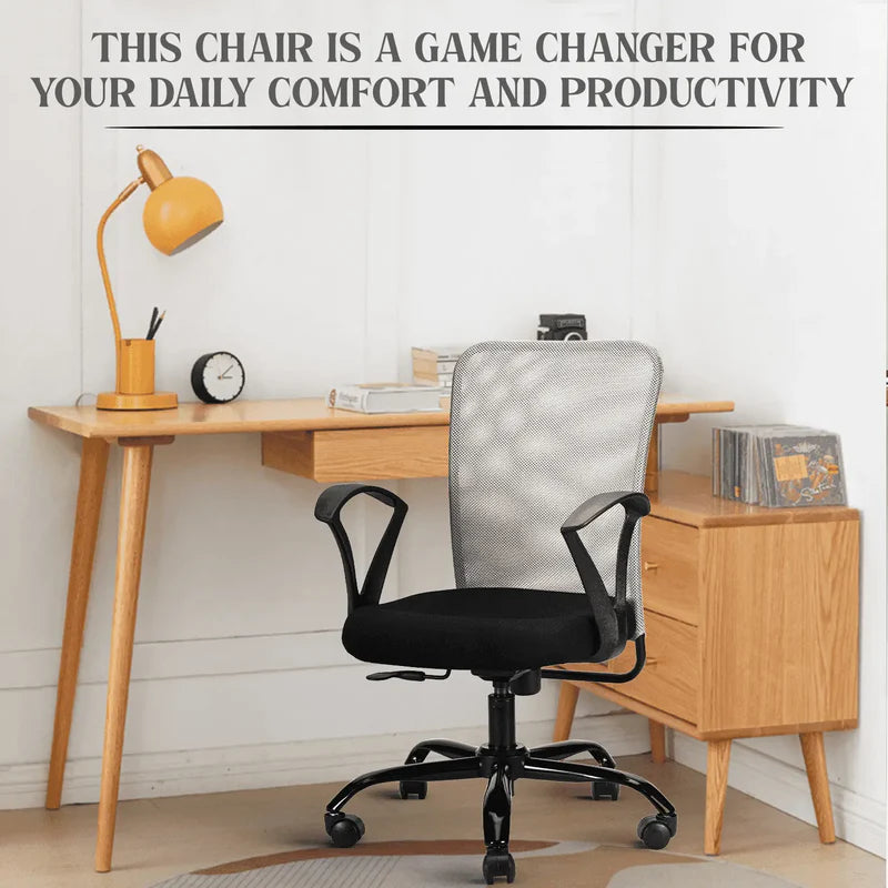 magna gray mid back office chair
