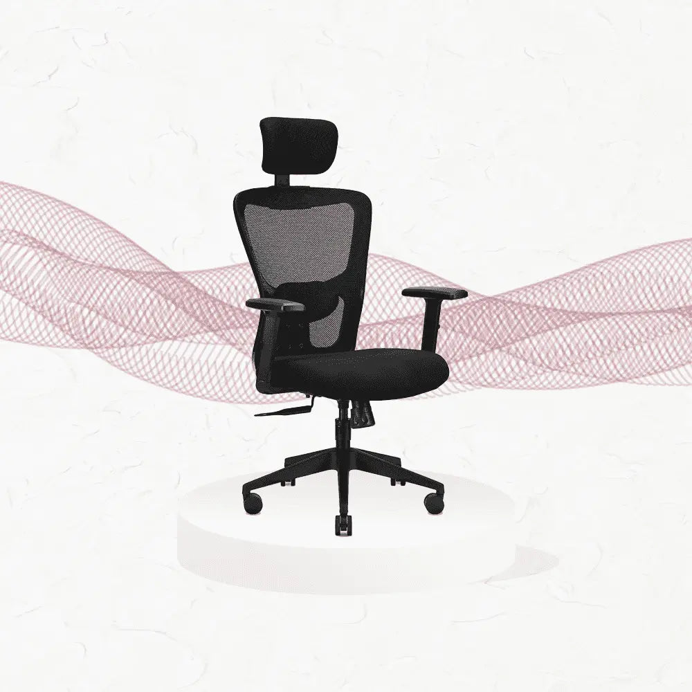 jade black high back ergonomic office chair