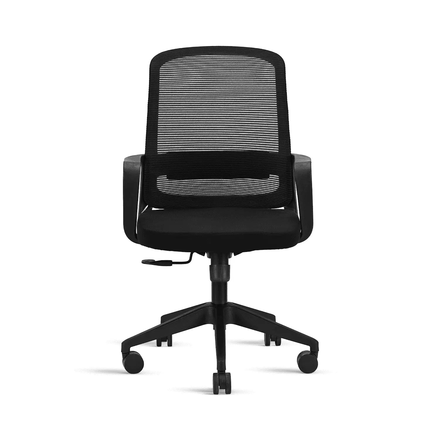 rico black mid back ergonomic office chair
