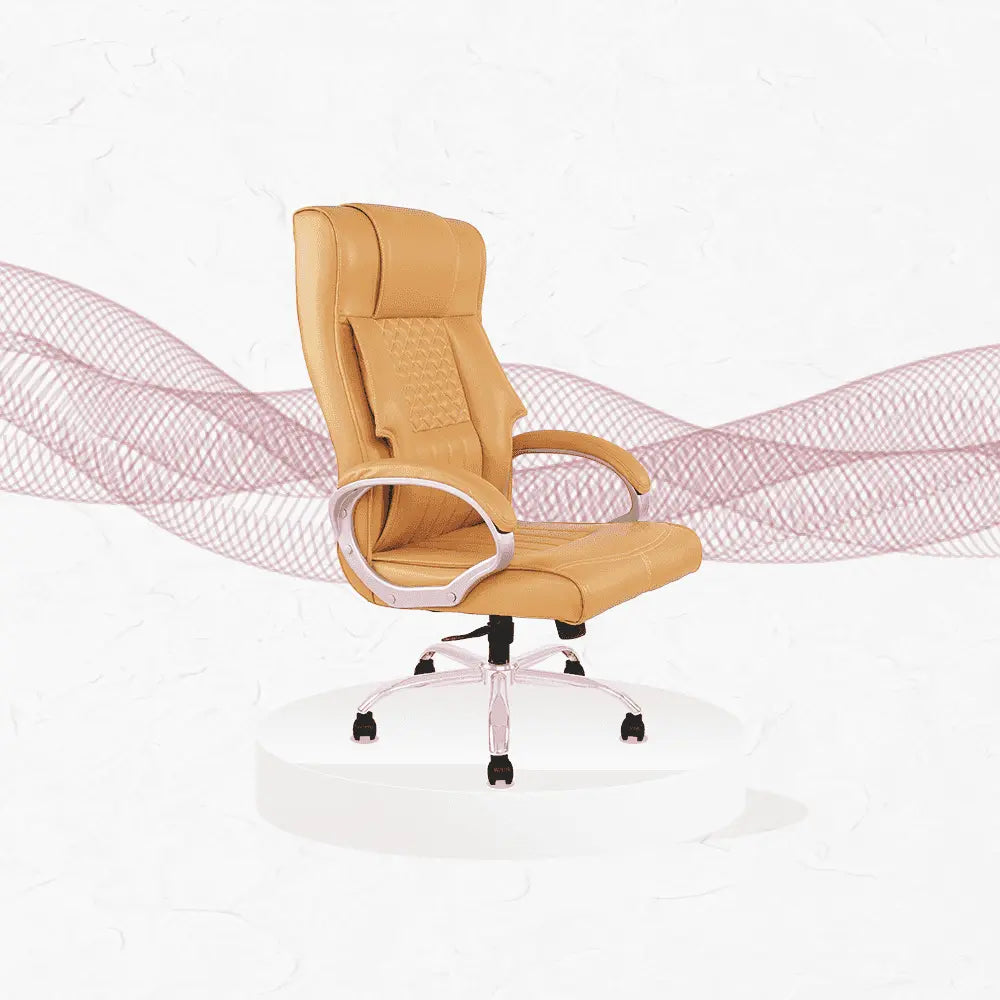 Bronze Imperium Office Chair by IAFA with high back design and cushioned leatherette finish, ideal for executive office seating.