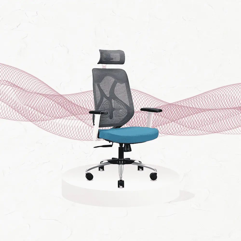 ergolux white green high back office chair