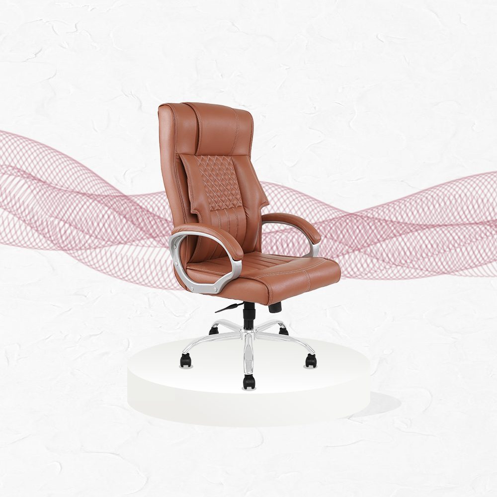 IAFA- Brown Imperium Leatherette Home/Office Desk Chair